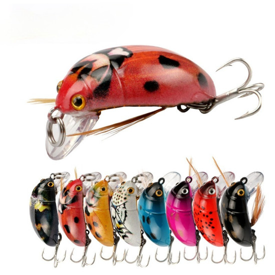 38mm/4.1g Fishing Tackle Cicada Bait Fishing Lure Insect Bug Lure Sea Beetle Crank Floating Wobblers For Bass Carp Fishing