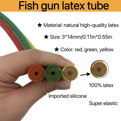 1Meter Underwater Fish Hunting Spear Gun Latex Tube 3*14mm 
