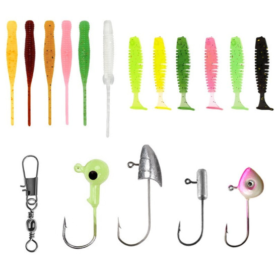 Metal Jig Hook Soft Bait Set 