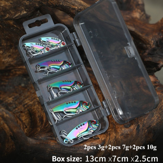 6pcs/box  Fishing Sequin Bait Colorful Lure  ﻿3g/7g/10g