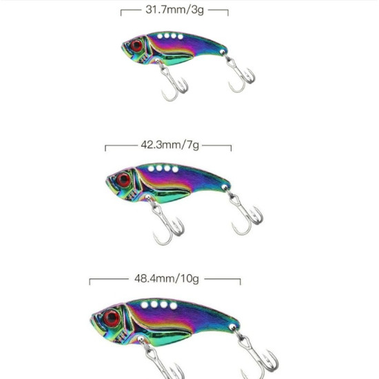 6pcs/box  Fishing Sequin Bait Colorful Lure  ﻿3g/7g/10g