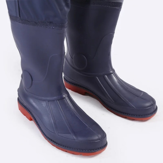Blue PVC half body fishing pant