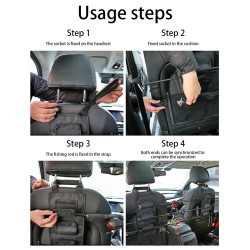 2pcs Adjustable Car Seat Fishing Rod Rack 