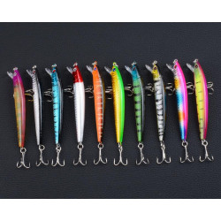 5Pcs Japanese Minnow Fishing Lures Hard Bait 95mm 7g 