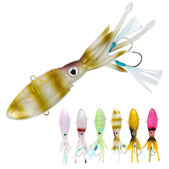 1* Luminous UV TPR 130g Octopus Fishing Soft Lures 