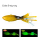 1* Luminous UV TPR 130g Octopus Fishing Soft Lures 