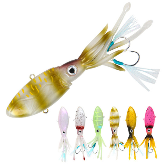 1* Luminous UV TPR 130g Octopus Fishing Soft Lures 1* Luminous UV TPR 130g Octopus Fishing Soft Lures