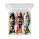 3PCS/Box Fishing Wobbler Lifelike 7 Segment Swimbait Crankbait Hard Bait Slow 10cm/15g