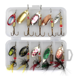 10pcs Set Metal Spoon Spinner Fishing Lure 10pcs Set Metal Spoon Spinner Fishing Lure