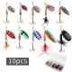 10pcs Set Metal Spoon Spinner Fishing Lure 10pcs Set Metal Spoon Spinner Fishing Lure