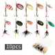 10pcs Set Metal Spoon Spinner Fishing Lure 10pcs Set Metal Spoon Spinner Fishing Lure