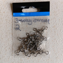3 WAY SWIVELS SIZE 2 10PCS/PKT