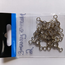3 WAY SWIVELS SIZE 2 10PCS/PKT