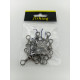 3 WAY SWIVELS SIZE 2/0 10PCS/PKT