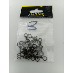 3 WAY SWIVELS SIZE 3 10PCS/PKT