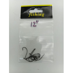BARBED FISHING HOOK SIZE 12 10 PCS/PKT
