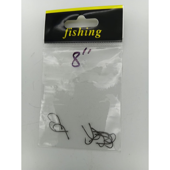 BARBED FISHING HOOK SIZE 8 10PCS/PKT