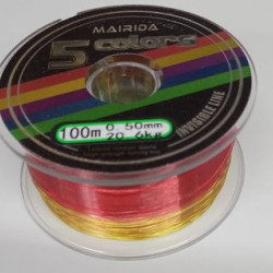 BENDAO MULTICOLORED FISHING LINE 0.50MM X 100 METERS