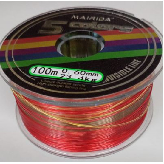 BENDAO MULTICOLORED FISHING LINE 0.60MM X 100 METERS