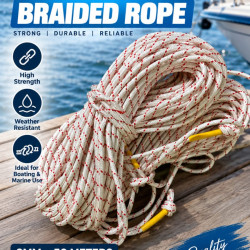 POLYESTER BRAIDED ROPE 8MM X 50METERS