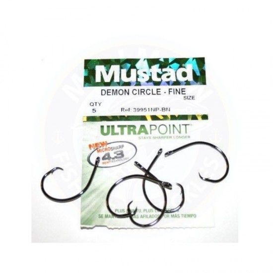 MUSTAD DEMON CIRCLE HEAVY HOOK 10/0