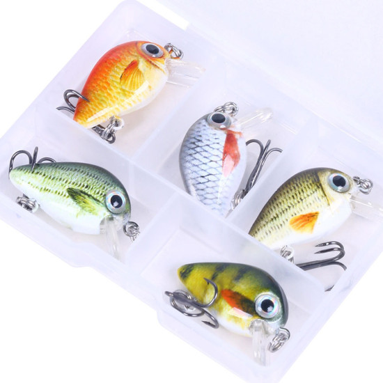 5pcs Mini Fish Bass Fishing Lure