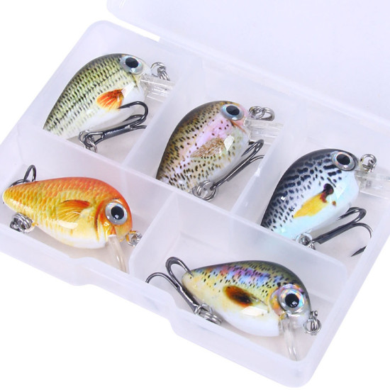 5pcs Mini Fish Bass Fishing Lure