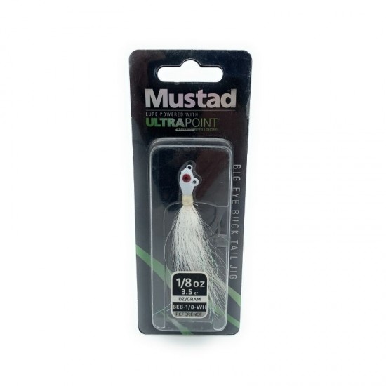 MUSTAD BIG EYE BUCKTAIL JIG 3/8 OZ BEB-3/8-WCH MUSTAD BIG EYE BUCKTAIL JIG 3/8 OZ BEB-3/8-WCH