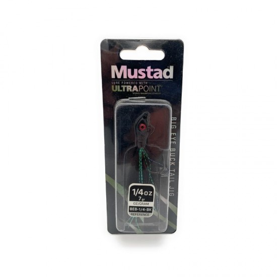 MUSTAD BIG EYE BUCKTAIL JIG 1/40Z BEB-1/4-BK