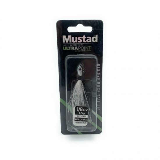 MUSTAD BIG EYE BUCKTAIL JIG 1/8 OZ 3.5GR BEB-1/8-WH