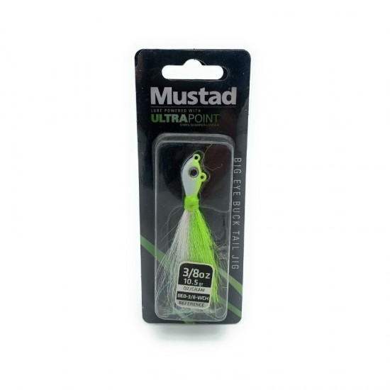 MUSTAD BIG EYE BUCKTAIL JIG 3/8 OZ BEB-3/8-WCH MUSTAD BIG EYE BUCKTAIL JIG 3/8 OZ BEB-3/8-WCH
