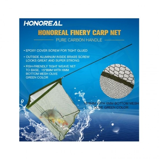 CARP SCOOP NET OLIVE 1.8M