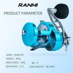 RANMI LIGHT JIGGING REEL BLUE