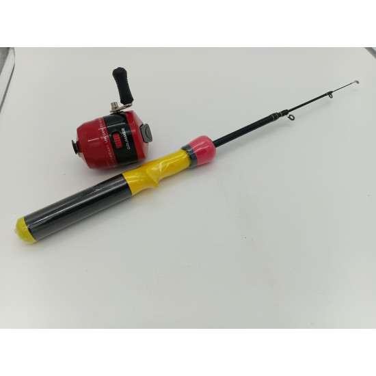 KIDS FISHING ROD AND REEL COMBO YELLOW AND RED