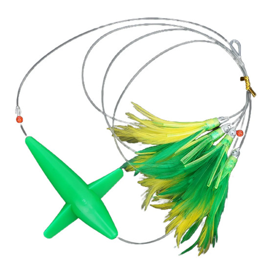 RIGGED FEATHERED SKIRT LURES