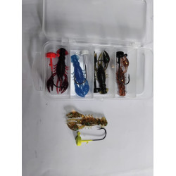 SOFT BAIT SET 5 PC EACH COLOR + HOOKS