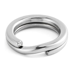 STAINLESS STEEL SPLIT RINGS SIZE 4 10PCS/PKT