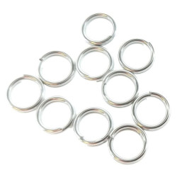 STAINLESS STEEL SPLIT RINGS SIZE 4 10PCS/PKT