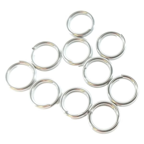 STAINLESS STEEL SPLIT RINGS SIZE 2 10PCS/PKT