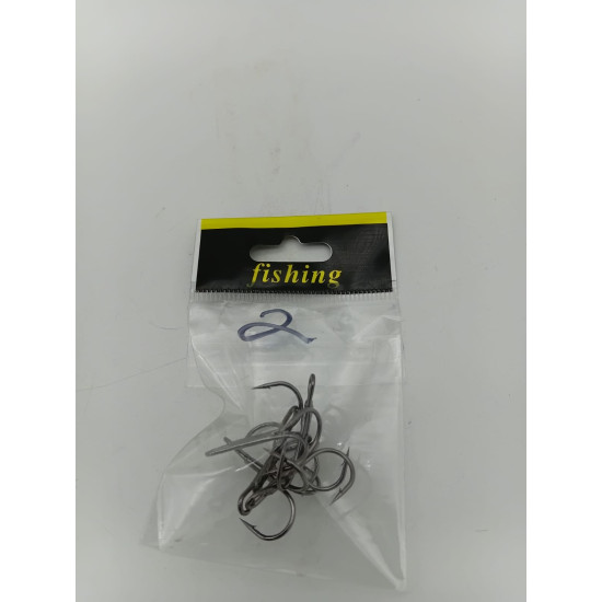TREBLE HOOKS SIZE 2 5PCS/PKT
