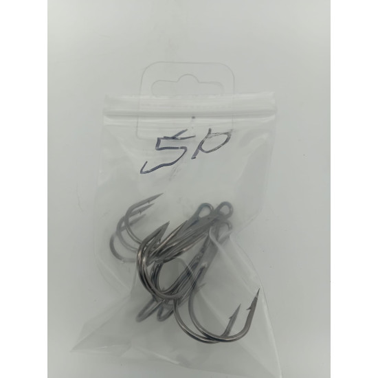TREBLE HOOKS SIZE 5/0 5PCS/PKT